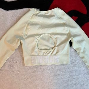 gym shark workout longsleeve crop top